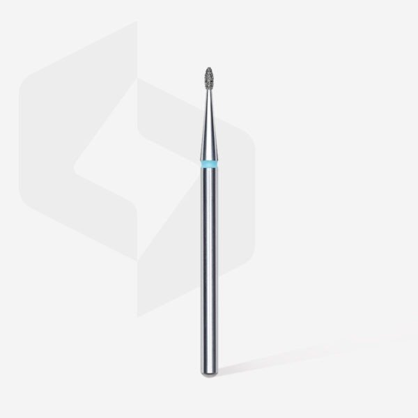 Diamond nail drill bit, rounded “bud” , blue, head diameter 1.2 mm/ working part 3 mm - Image 2