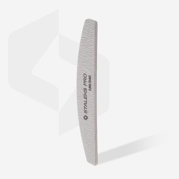 Mineral nail file STALEKS PRO 180/240 grit (crescent) - Image 2