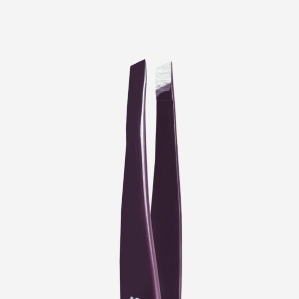 Eyebrow tweezers Staleks Pro Expert 11 Type 4v (narrow slant), violet - Image 2